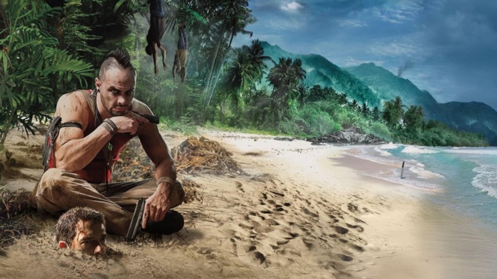 An image from a first-person shooting  game Far Cry 3 published by Ubisoft.