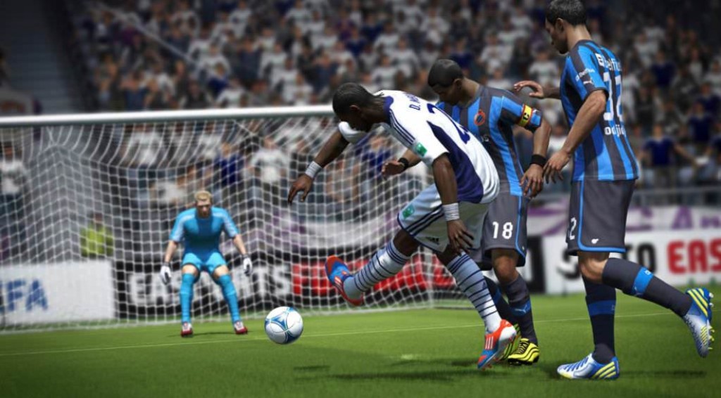 An image from the soccer game FIFA 14 published by the EA.